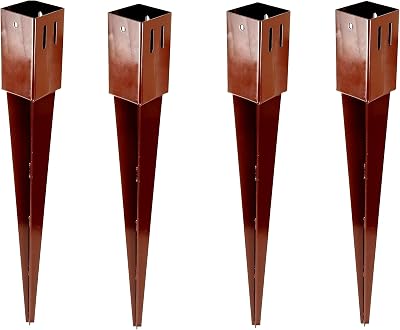 Unibos Heavy Duty Fence Post Spike Holder Support Rust Resistant Metal Stakes