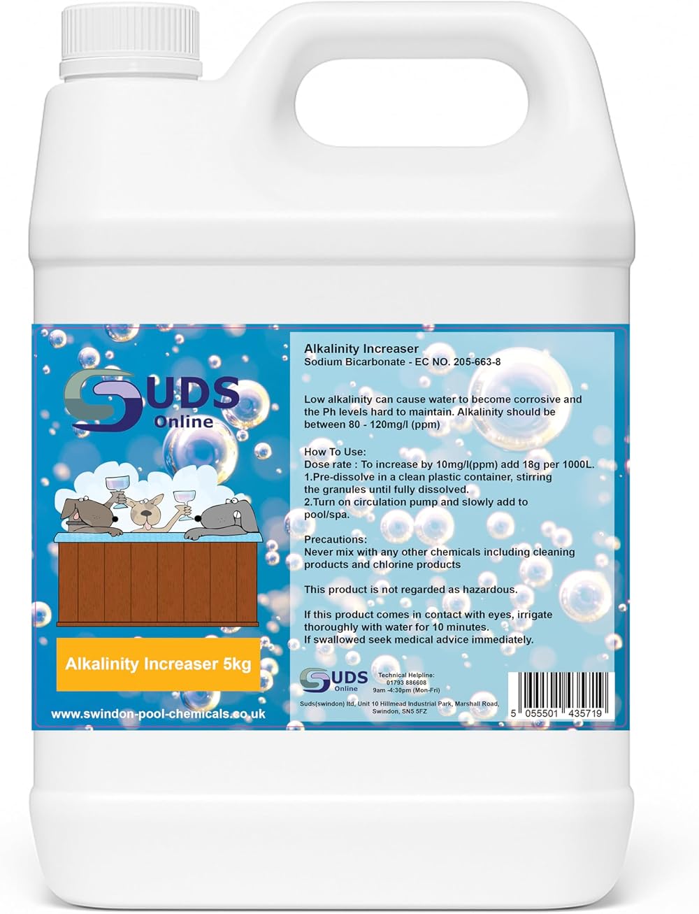 SUDS-ONLINE 5KG TA Plus Total Alkalinity Increaser for Pools & Spas