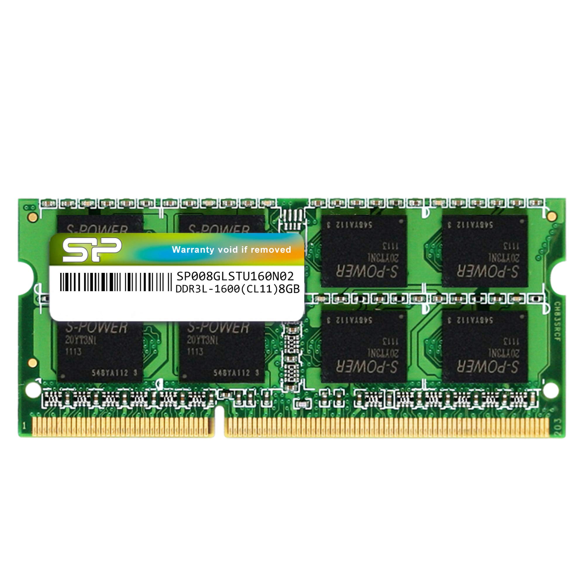 Silicon Power 8GB DDR3 1600MHz (PC3 12800) 240-pin CL11 1.35V SODIMM Laptop Memory Module - Low Voltage and Power Saving