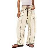 Yanekop Women's Baggy Wide Leg Palazzo Pants