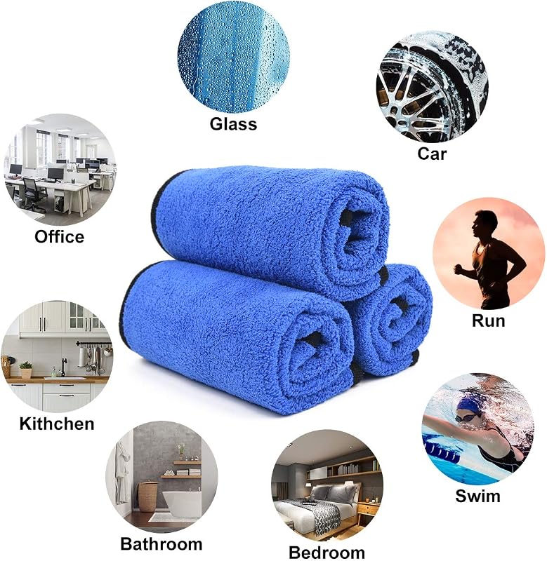 Microfasertücher Auto, 6 PCS 500GSM Mikrofasertüch Multifunktionales Motorrad Fusselfreie Handtuch,Reinigungstuch Microfasertuch für Auto Haushalt Küche Fenster - 30x40CM — Foto 7 von 8
