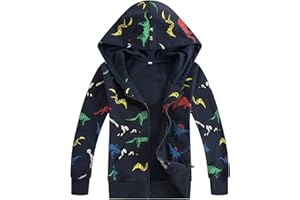HZXVic Pullover Hoodies for Teen Boys,Toddler Lightweight Sweatshirt,Kids Dinosaur Long Sleeve Sweat Shirt 4-12 Years