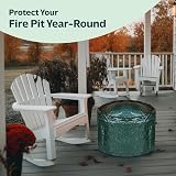 Flatro Round Fire Pit Cover Waterproof Heavy Duty UV Resistant 84x50cm view 7