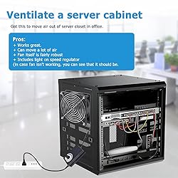 KEYFANCLUB High CFM Computer Fan with AC Plug 120mm