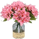 IPOPU Bougainvillea Artificial Flowers,6PCS Fake Pink Bougainvillea Flowers Real Touch Faux Flowers for Vase Table Wedding Party Home Decor (Pink)