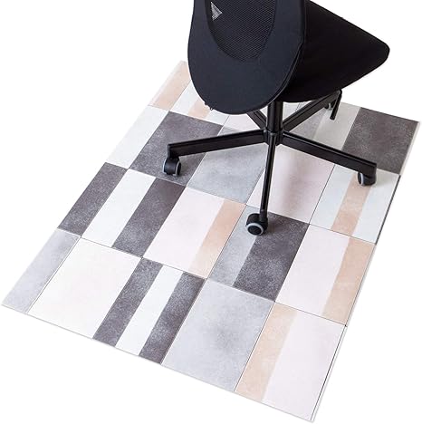 Amazon ラグリエ タイル柄 チェアマット クレール 90 1cm デスク 床保護マット 滑り止め 北欧 床保護マット チェアマット オンライン通販
