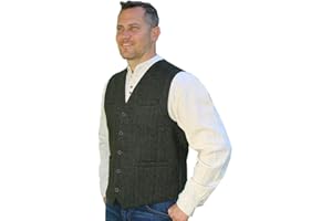 Emerald Isle Tweed Vest for Men, Imported from Ireland, Green