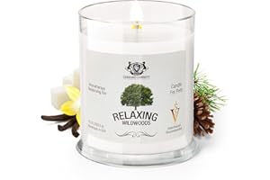 GERRARD LARRIETT AROMATHERAPY PET CARE Gerrard Larriett: Relaxing Wildwoods Scented Candles for Home Decor and Pet Odor - Aromatherapy Stress Relief Soy Wax Candles - Pet Odor Eliminator for Home - Pet Friendly Candles
