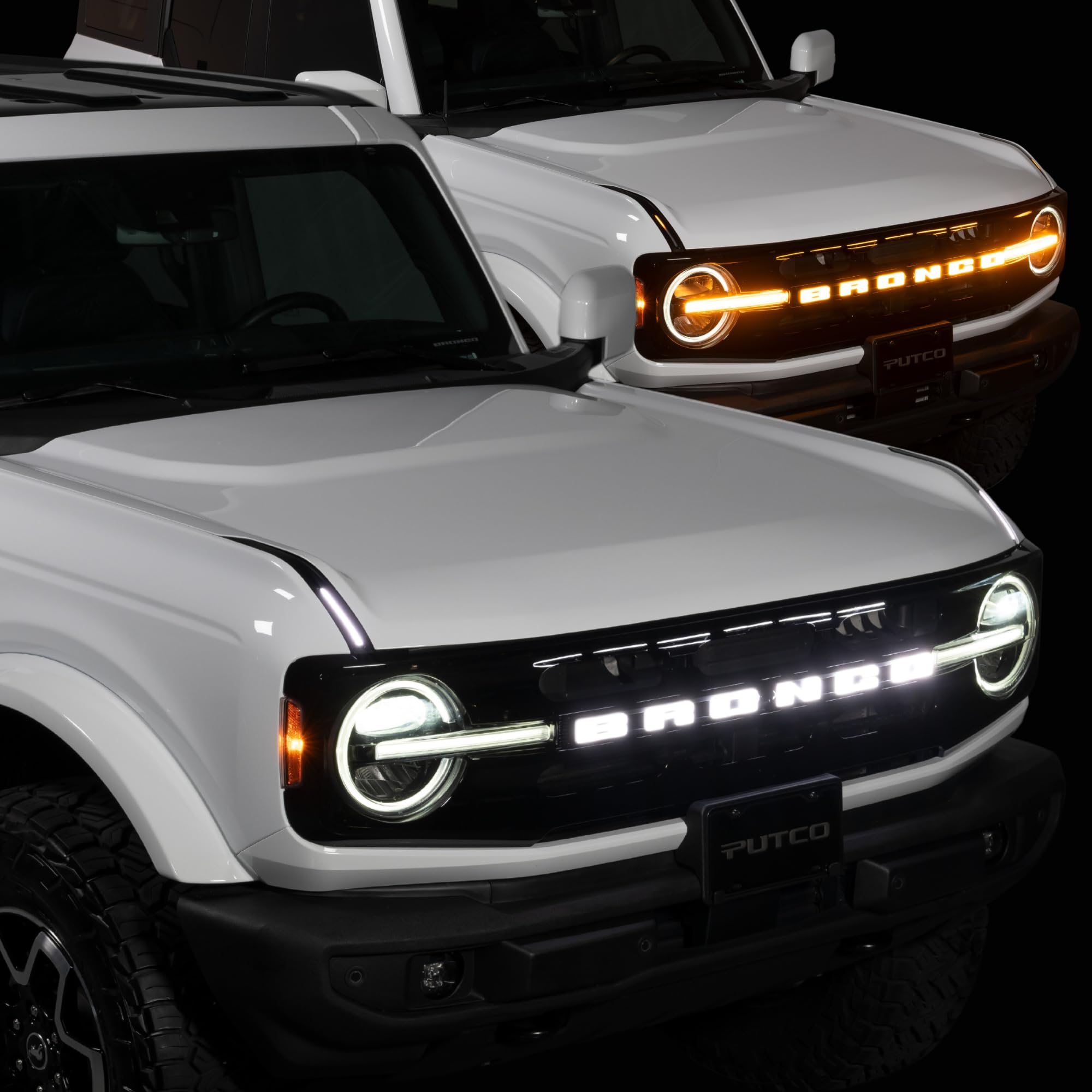 Photo 1 of Putco Luminix Ford Bronco LED Grille Emblem - Fits Ford Bronco 2021-2025 - w/Front Camera, 92852