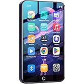 Fanvace 80GB MP3 Player with Bluetooth and WiFi, Android MP3 & MP4 Players with 4" Touchscreen and Speaker, Spotify Music Player with FM Radio, Audible, Amazon Music, Play Store (Purple)