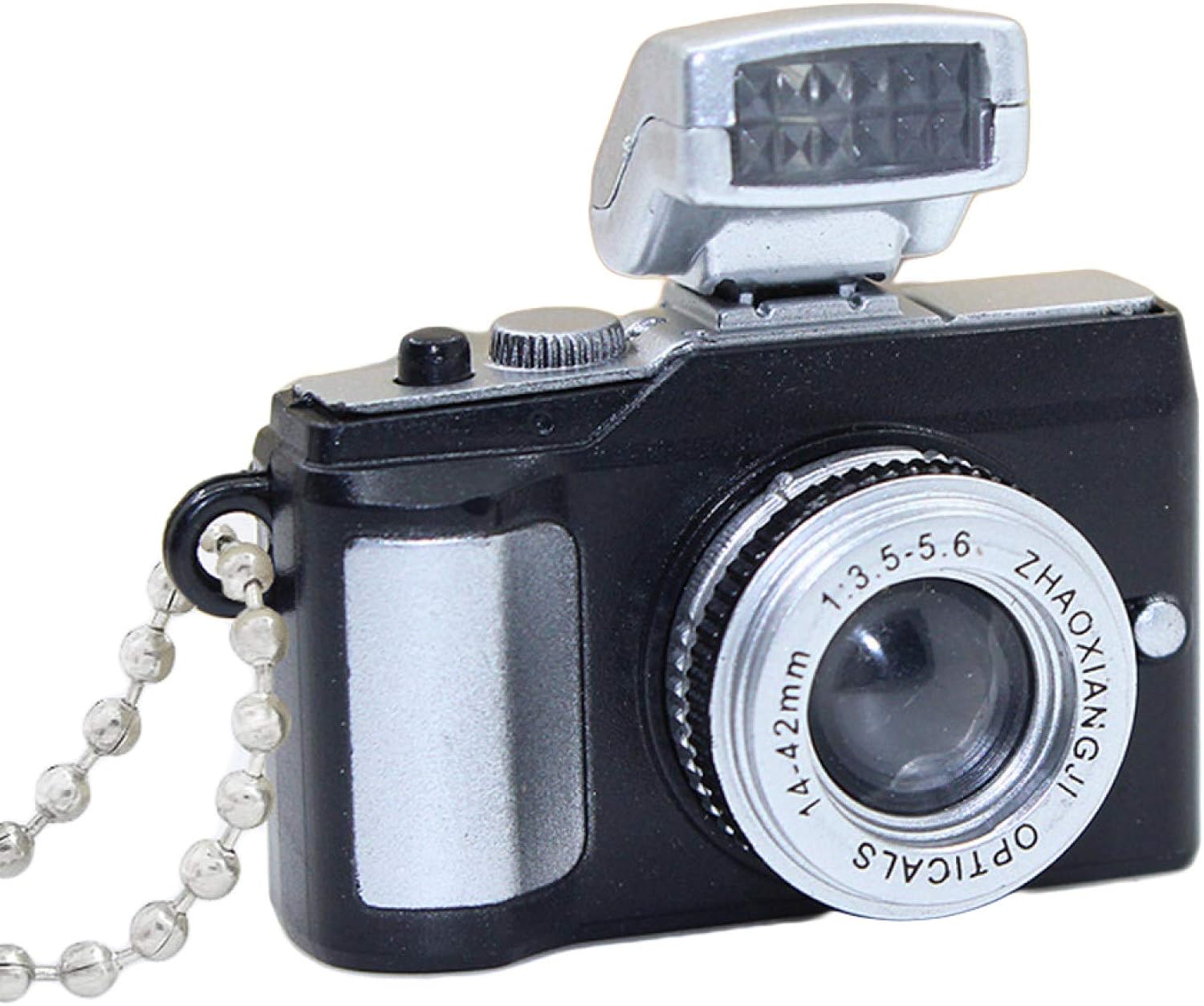 Mini Camera Keychain Key Ring Toy with Flashlight Sound Bag Phone Pendant, Car Keychain