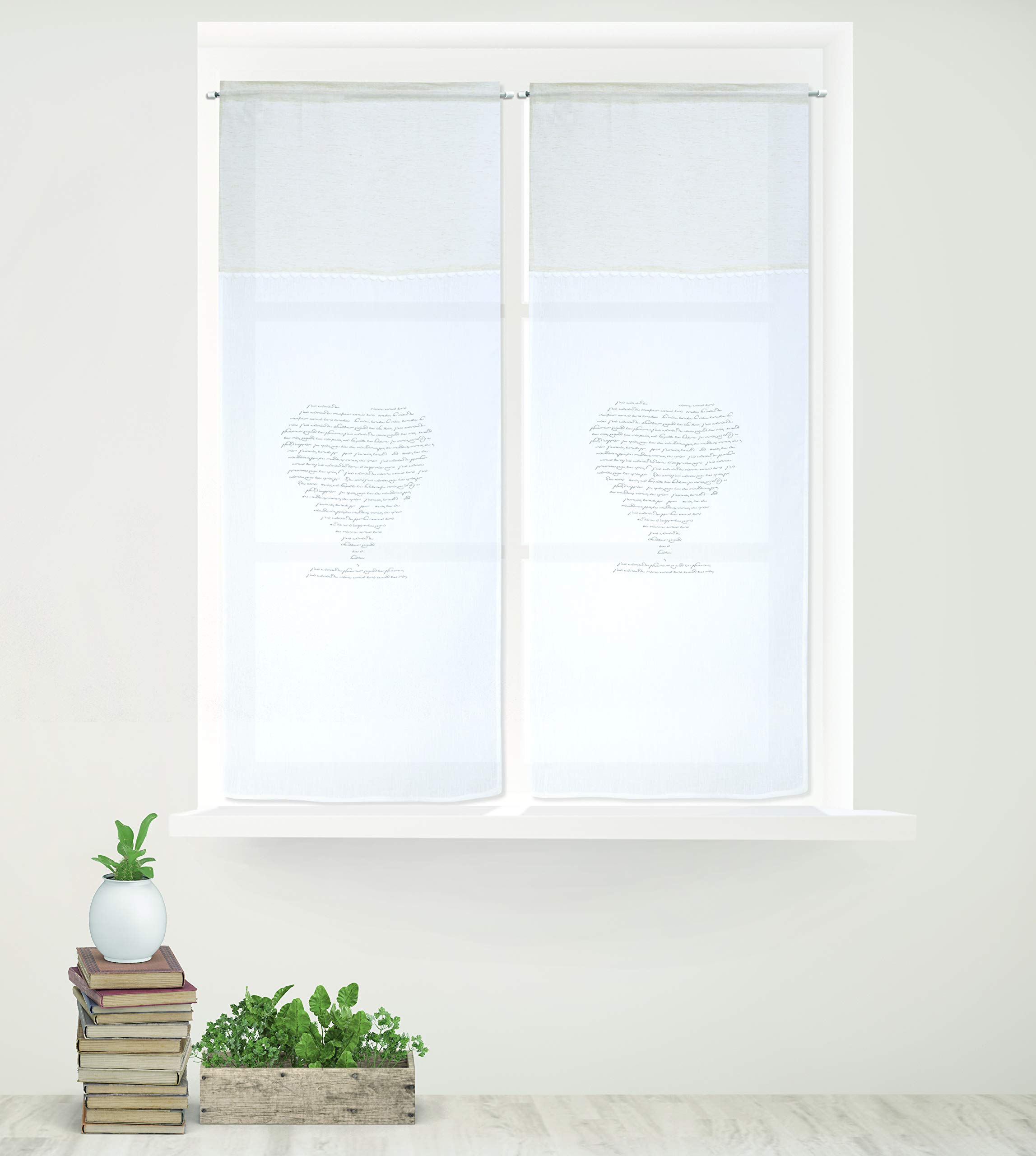 Home Collection tccuo116/150 Pair Heart Blind 240x60x240 cm natural