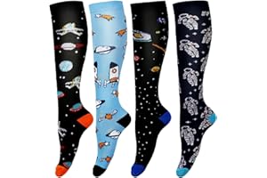 LEOSTEP Compression Socks for Women & Men Circulation,Long Stockings Support for Nurses, Pregnant, Hiking, Riding, Running