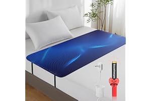 VOREEK Grounding Mat for Bed, Earth Connected Mattress Cover Sheets Pad Grounding Kit (Queen 27""x60""), Grounding Cord Included, Black