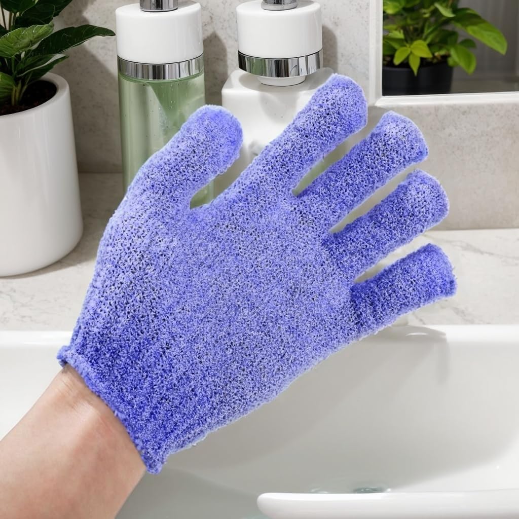 Photo 1 of 1 PCS Exfoliating Wash Gloves,Bath Sponges,Dual Texture Bath Gloves for Shower Body Scrub,Deep Cleansing Removes Dead Skin for Women & Men