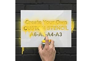 Custom Stencils Personalized Reusable Text Stencils for Spray Painting Multi-Use Letter Stencils for Sign Making, PlasticMeta