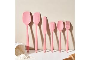6pcs Food Grade Silicone Spatula Scraper, Cake Cream Smoother, Non-Stick Cream Cooking Spatula, Multi-Purpose Kitchen Baking 