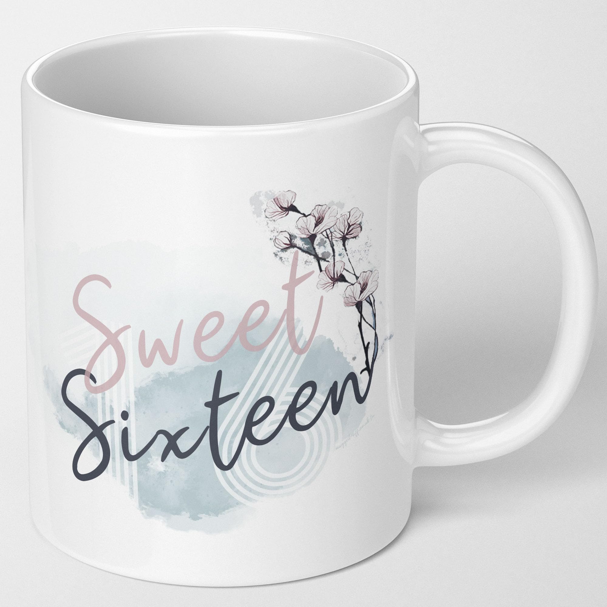 Mugged Off Sweet Sixteen Gifts for Girls 11oz Ceramic Love Handle Mug 16th Birthday