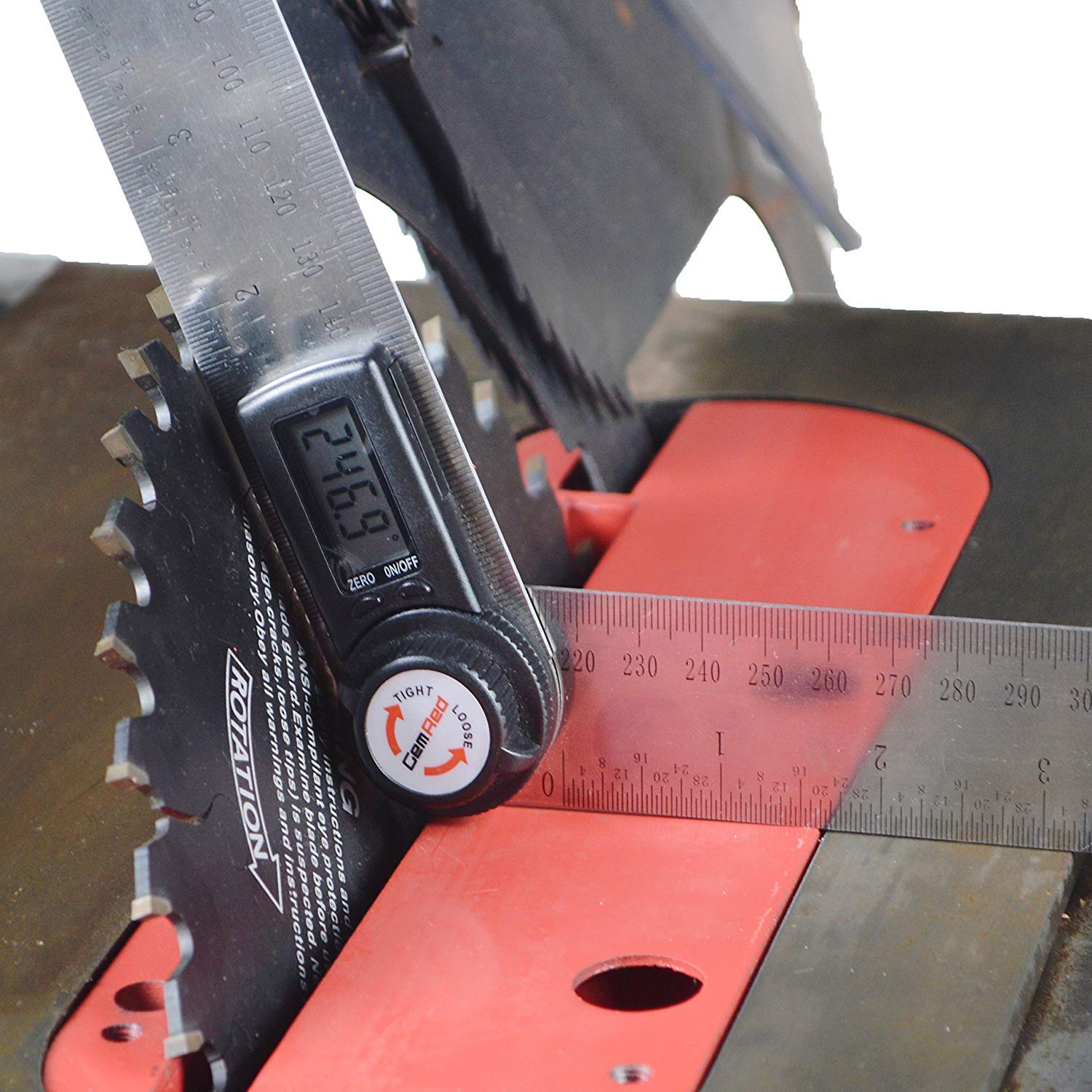 Winkelmesser,Gocheer Digitaler Winkelmesser mit Lineal aus Edelstahl,LCD Digitaler Anzeige, Länge:400mm/ 14 Zoll,360° Winkel messen,HOLD-Funktion