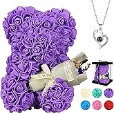 K KYMAKE Valentines Day Gifts for Her, Rose Gifts Teddy Bear for Her, Rose Eternal Gifts Happy Birthday, Gift for Women, Mother's Day, Ladies Wedding, Valentines Day Gift for Him Home Decor