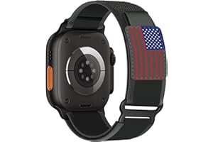 ALMNVO Trail Loop Nylon Band - Compatible with Apple Watch Ultra 2 Band 49mm 46mm 45mm 44mm 42mm 41mm 40mm 38mm Men Women,Rugged Braided Elastic Weave Sport Strap for iWatch Ultra Series 10/9/8/7/6/SE/5/4/3