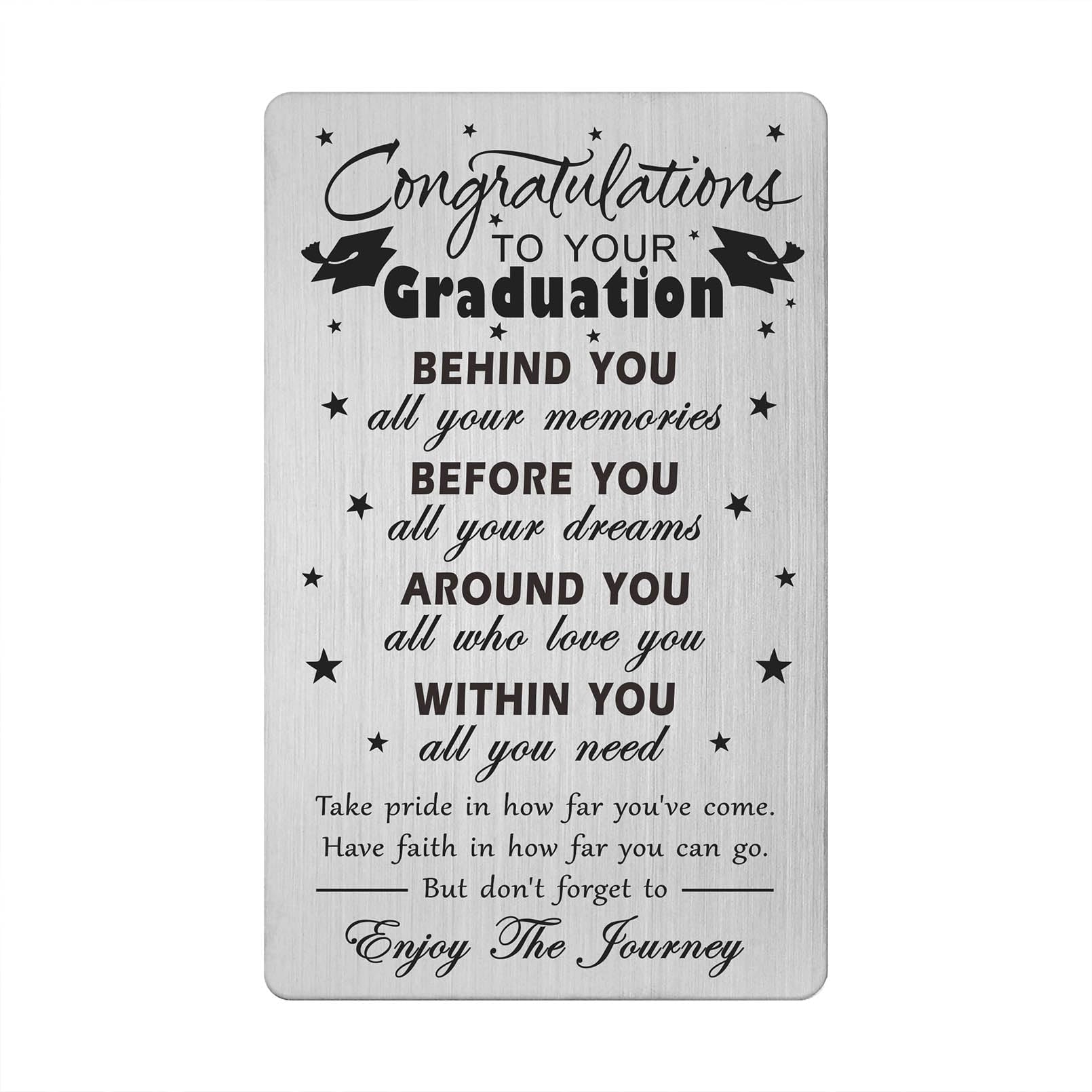 Fetiger Graduation Wallet Card for Women Men, Happy Graduation Wallet Card for College High School Graduate