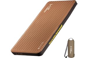 LostHorizon 4.5” Thick Self Inflating Sleeping Pad with Solid Foam, Camping Mattress with Pump Sack, Portable Roll Up Bed, Inflatable Outdoor Mat for Rooftop Tent Car Truck Van, Single