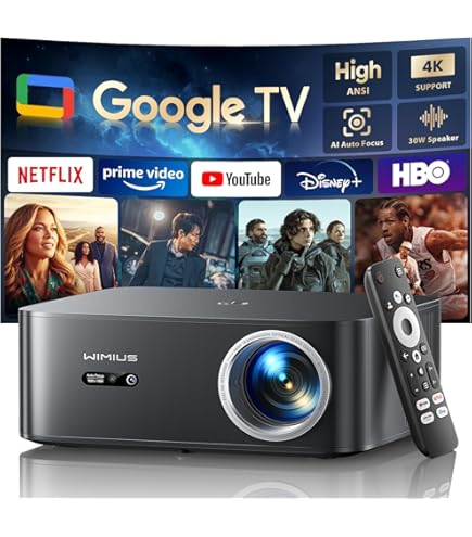 Auto Focus/Keystone] 4K Projector with WiFi 6 and Bluetooth 5.2