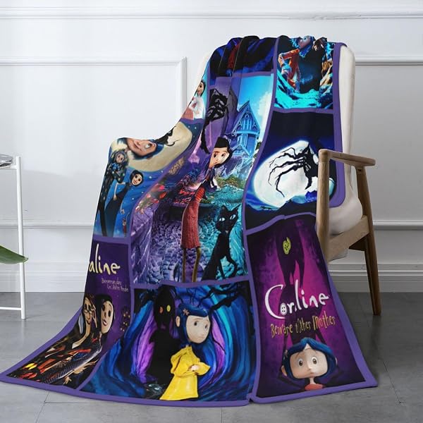 Amazon.com: BRGREVOP Coraline Throw Blanket Soft Lightweight Flannel Blanket  for Bedding Couch Sofa Living Room 50X40 : Home u0026 Kitchen