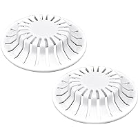 DANCO Universal Bathroom Sink Suction Cup Hair Catcher Strainer and Snare | For Pop-Up Stoppers | White | 2 Pack (10769)