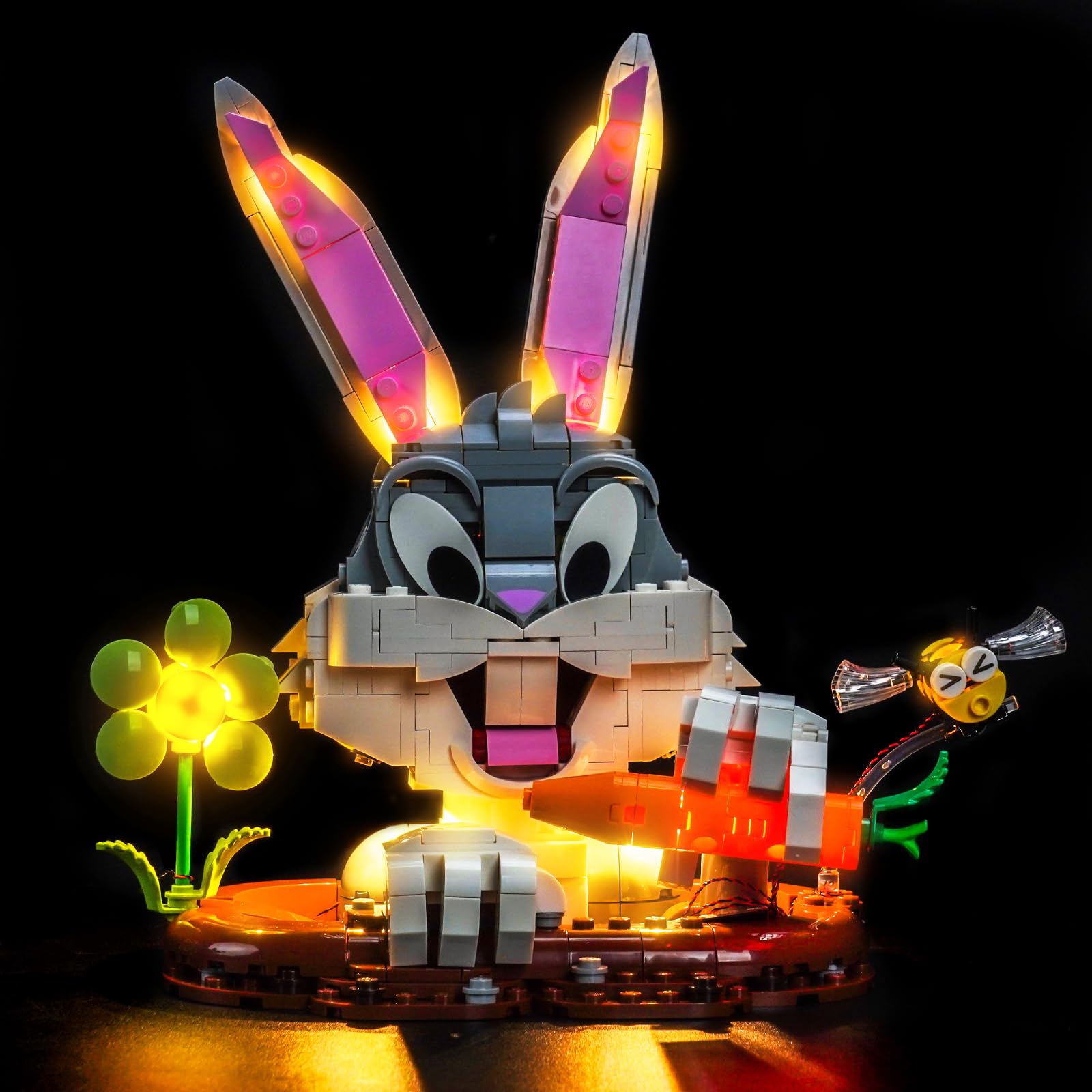 LocoLee Led Light Set Compatible with Lego 40920 Bugs Bunny Led Decoration Lighting Kit Compatible with Lego 40920 Building Blocks Model,Only Lights Set,No Model