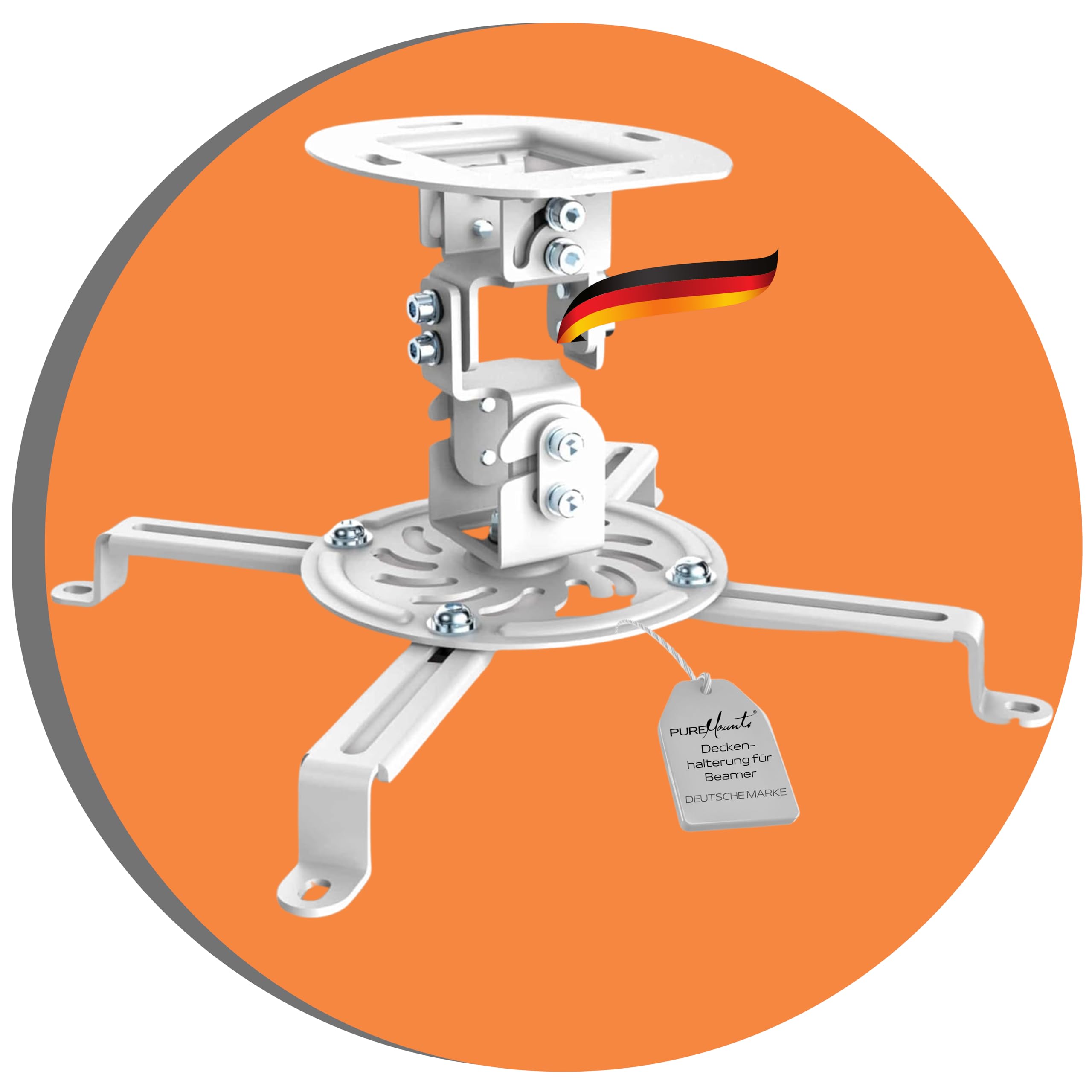 PureMounts Ceiling Mount for Projector White