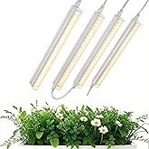 T5 1FT 0.3M 6W×4 Warm Light 3000K Grow Light Tubes,Full Spectrum LED Grow Lights,6W Energy Efficient,Plug & Play,for Hydropon