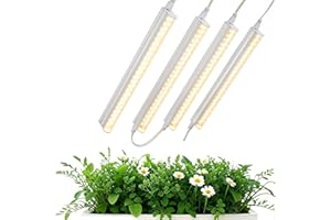 T5 1FT 0.3M 6W×4 Warm Light 3000K Grow Light Tubes,Full Spectrum LED Grow Lights,6W Energy Efficient,Plug & Play,for Hydropon
