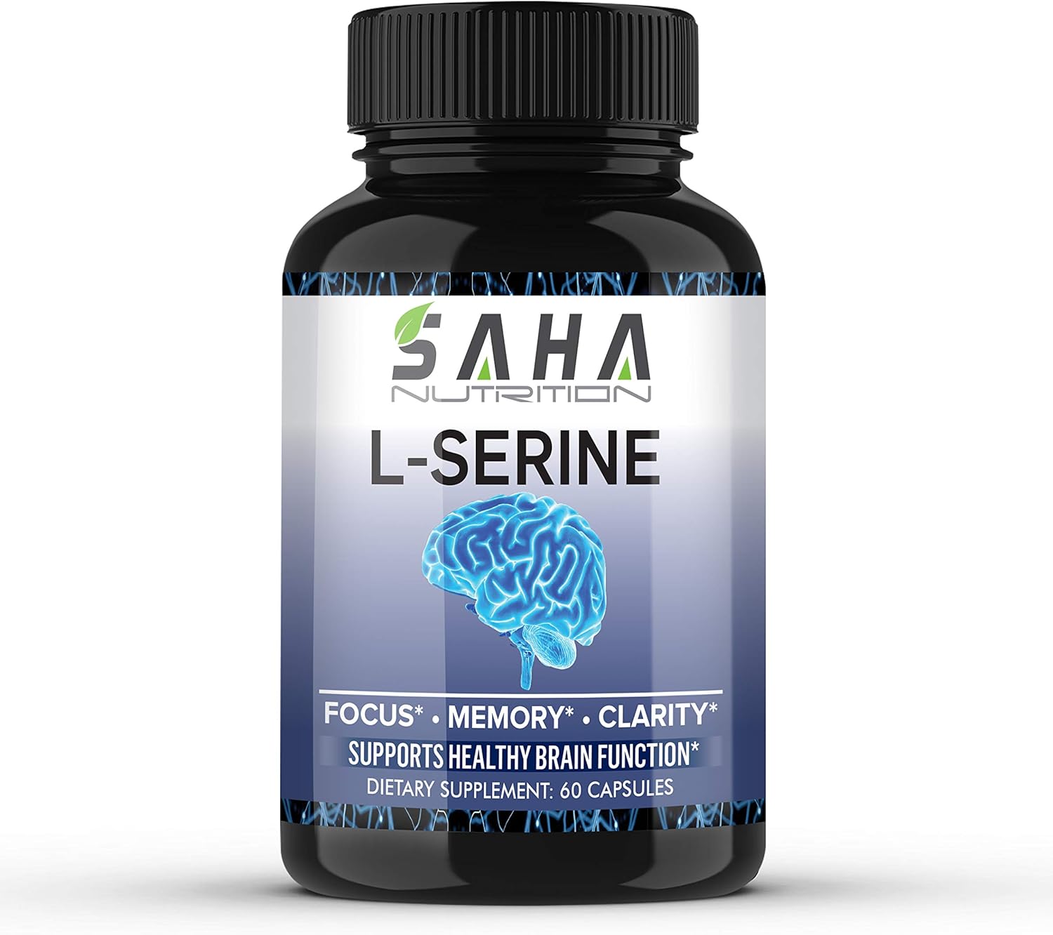 L Serine Brain Supplement (60 Capsules) Extra Strength Natural