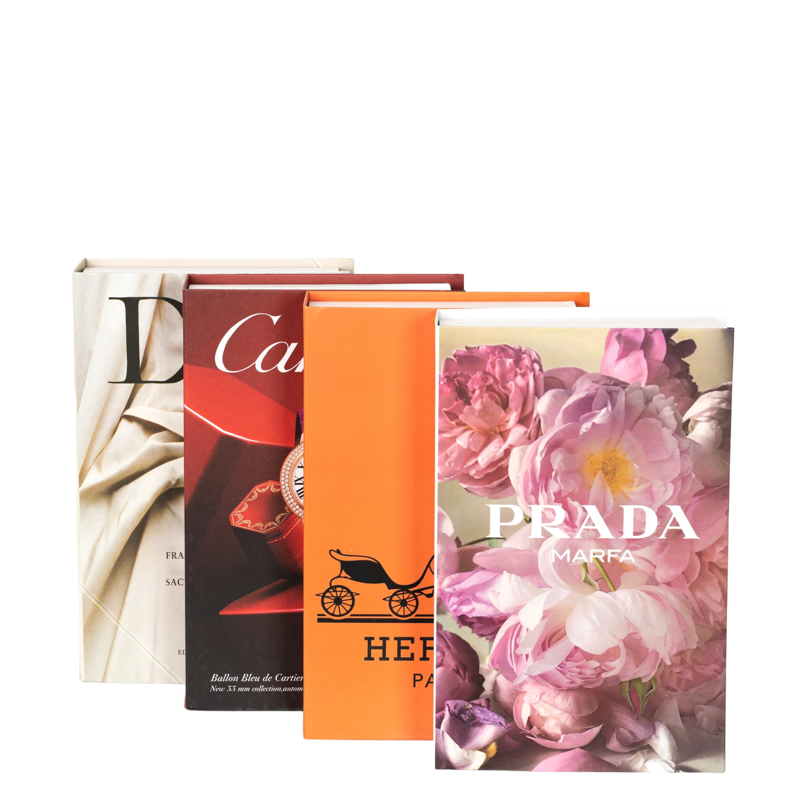 Photo 1 of 4 Pcs Decorative Faux Books for Home Decor – Modern Fake Books for Coffee Table, Bookshelf & Bedroom, Stacked Book Set for Aesthetic Decor