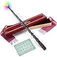 ShinySong Rechargeable Light Up Wizard Wand with Gradient Lighting, Illuminating Magic Witch Wands for Kids Christmas Cosplay Party, Seedpod