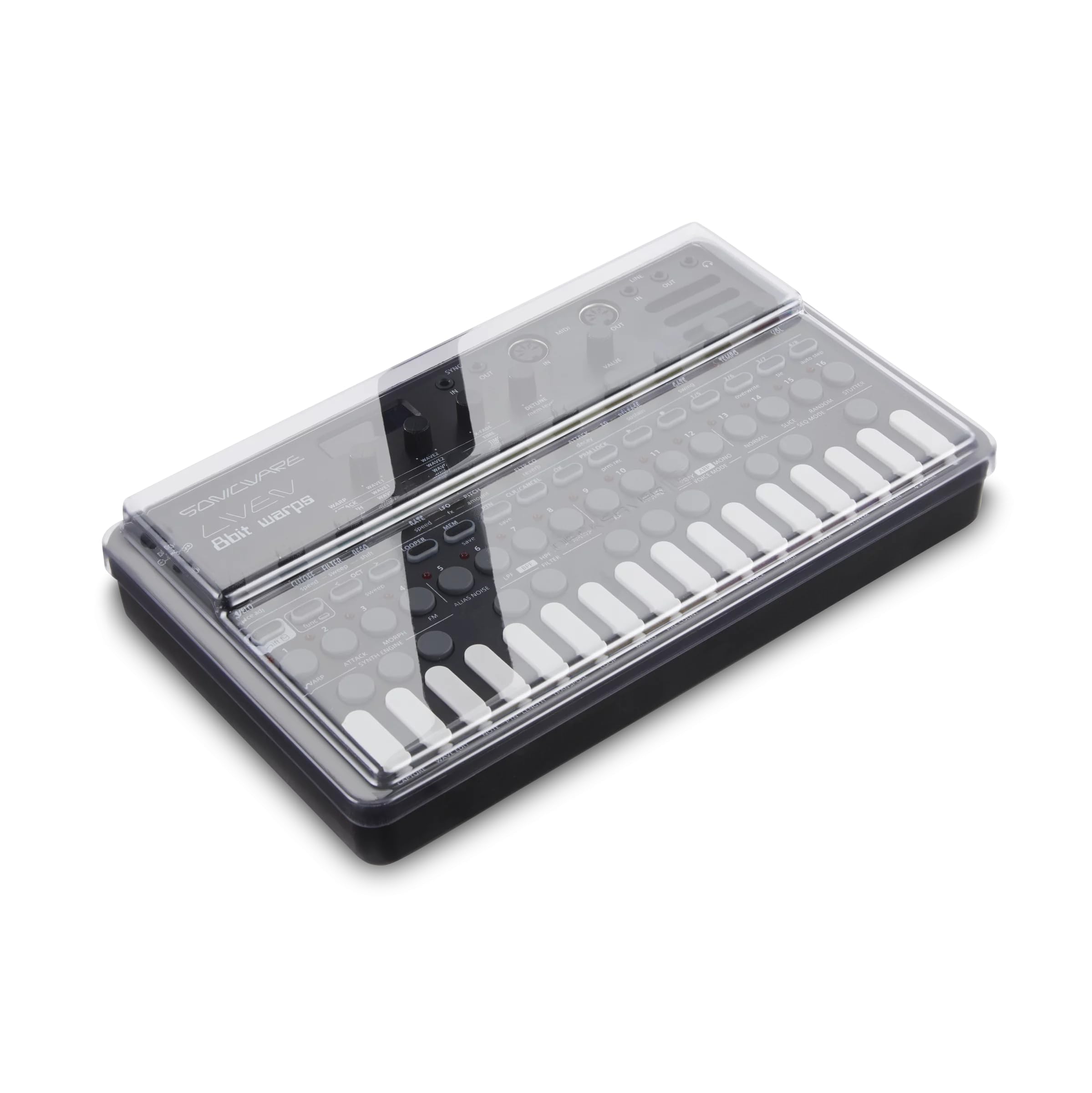 Decksaver LE Cover for Sonicware LIVEN series - Super-Durable Polycarbonate Protective lid in Smoked Clear Colour, Made in The UK - The Producers' Choice for Unbeatable Protection