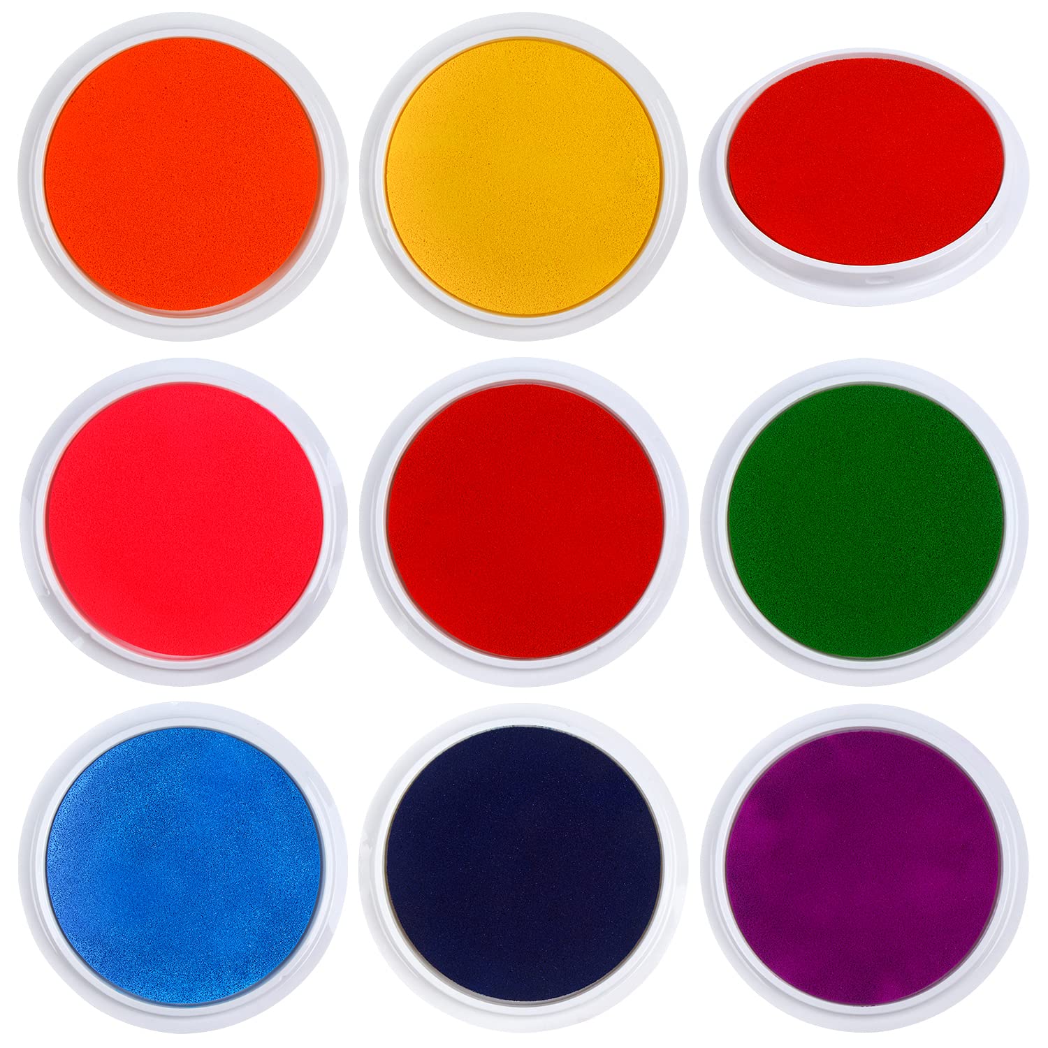 LOKIPA Rainbow Washable Large Craft Ink Pads for Kids Rubber Stamps(Pack of 8)