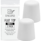 Stinky John's Tall Toilet Bolt Caps: Don't Cut Those Bolts! 100% Made in USA, toilet bolt caps, toilet bolt covers, toilet sc