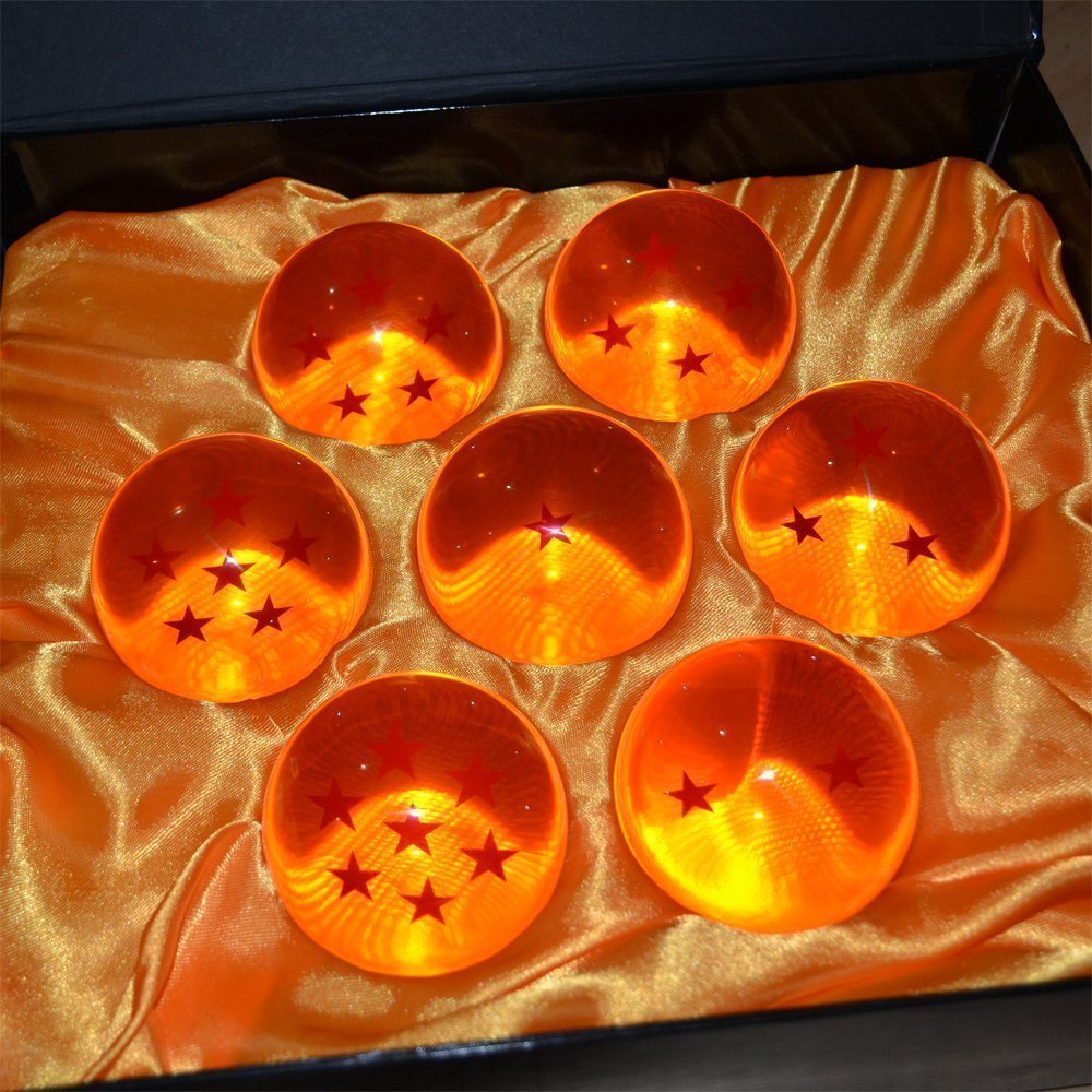 76MM Large Crystal Dragon Balls Ball Z 7 Esferas Del Dragon Shenlong 