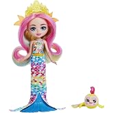 Mattel Enchantimals Radia Rainbow Doll with Flo Animal Figure, 6-inch Small Doll with Removable Skirt &amp; Accessories, Ocean Kingdom Toy Collection