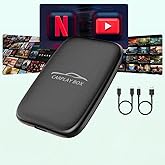5-in-1 Wireless Carplay Adapter with Netflix YouTube TF Card, Android Auto Wireless Adapter and Apple CarPlay, Plug & Play, E