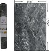 TOTIO Grey Marble Vinyl Self Adhesive Wallpaper Peel Stick 16x354 inch view 7