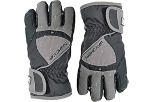 HIGHCAMP Kids Boy Gril Waterproof Winter Snow Ski Snowboard Gloves with Reflector