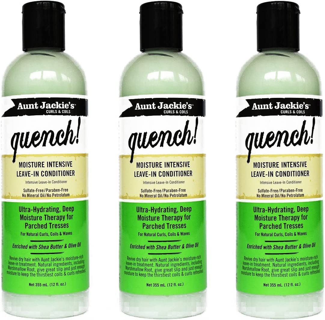 Aunt Jackies Quench Moisture Intensive Conditioner 12oz (354ml) (3 Pack)