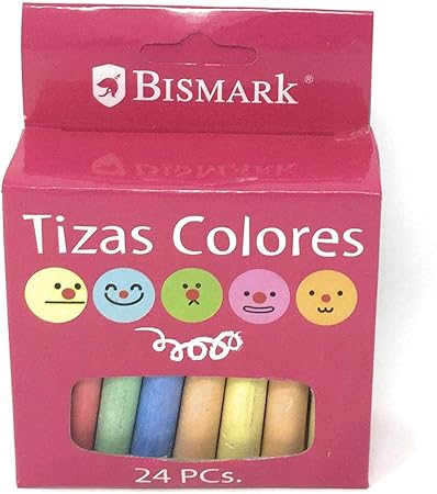 Bismark Pack 4 Caja de 24 tizas de Colores Pastel: Amazon.es: Hogar