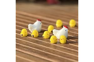 NMOHYDEU 10Pcs Cute Mini Chicks Car Rear View Mirror Accessories Adorable Animals Car Dashboard Decoration Car Mirror Interio