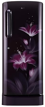 LG 235 L 4 Star Inverter Direct Cool Single Door Refrigerator (GL-D241APGY, Purple Glow, base stand with drawer )