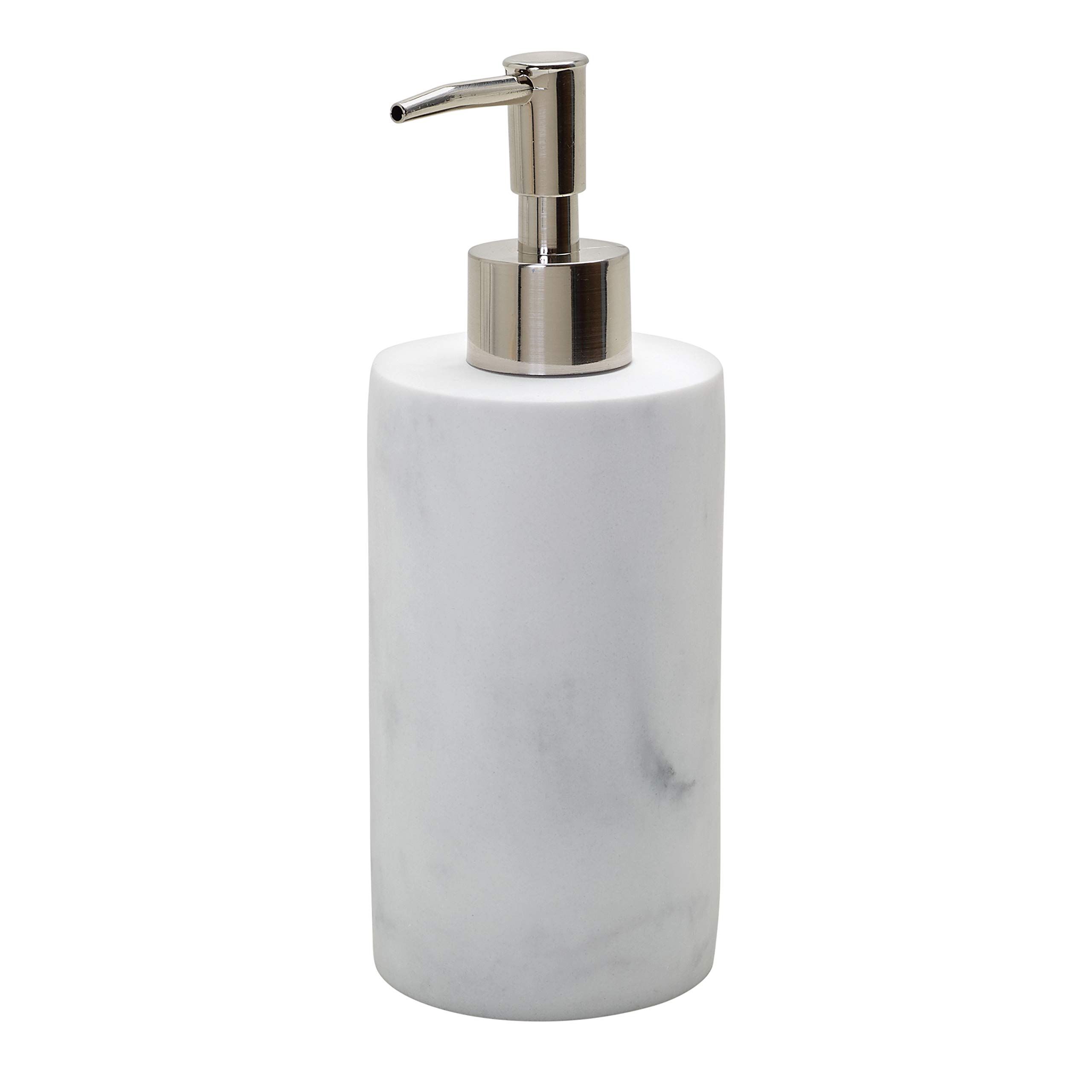 Zenna Home Corin Bath Accessory, Resin, Marble Grey, Lotion or Soap Dispenser